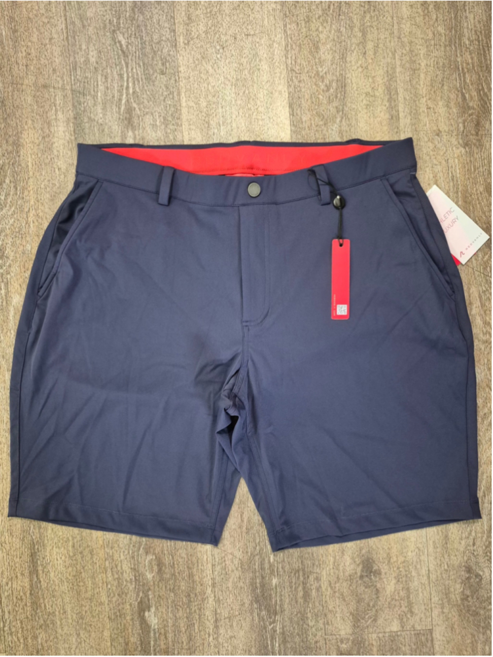 Men's REDVANLY pull on golf Shorts XL Navy 9"
